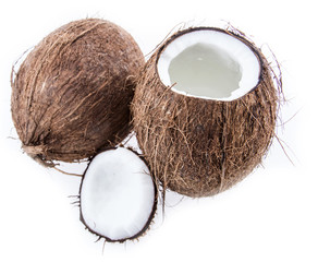 Coconut isolated on white