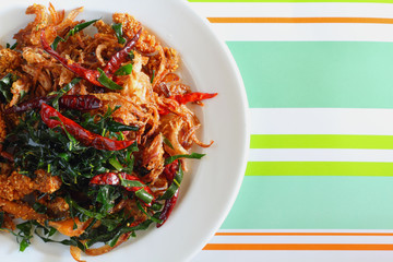 Fried  anchovy with herbs