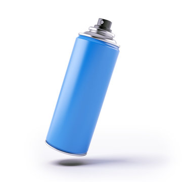 Blue spray can