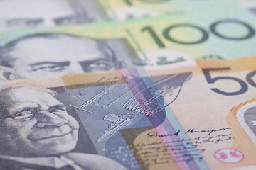 Australian Currency close-up - obrazy, fototapety, plakaty