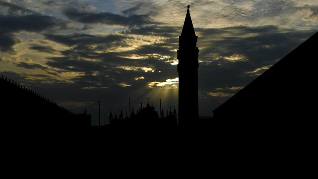 Italy Venice San Marco golden sunset
