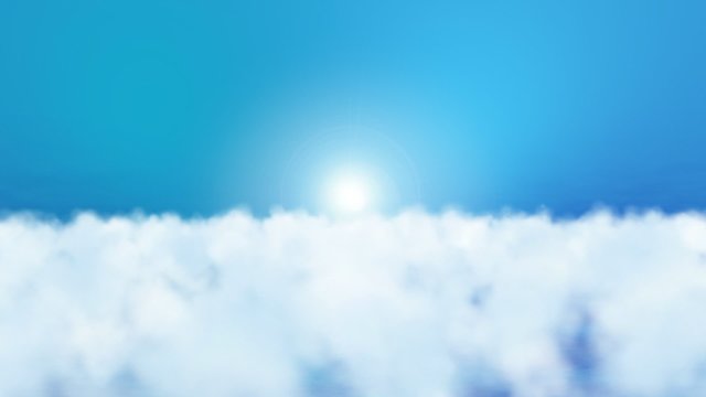 flight over clouds,3d animation, hd