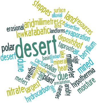 Word cloud for Desert