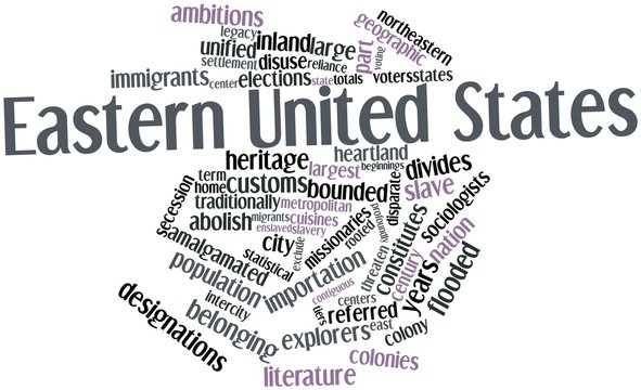 Word cloud for Eastern United States
