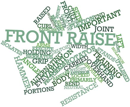 Word cloud for Front raise