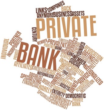 Word cloud for Private bank