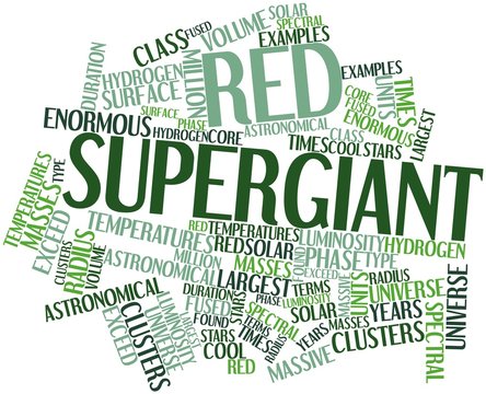 Word cloud for Red supergiant