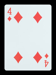 Playing cards - Four of diamonds