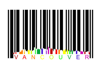 canada vancouver barcode, vector