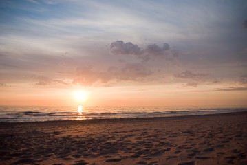 Fototapeta premium Beach at sunset
