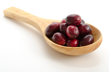 Holzlöffel mit Cranberries