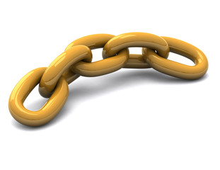 3d chain links - connection and internet concept