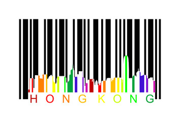 hong kong barcode,  vector