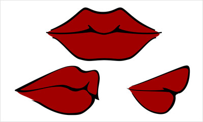 Hot Sensual Mouth, vector