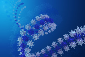 Fototapeta na wymiar 3d render of Christmas tree made of snowflakes