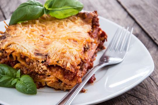 Homemade Lasagne on a plate