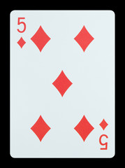 Playing cards - Five of diamonds