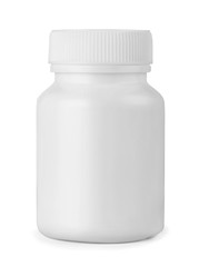 White plastic medicine bottle