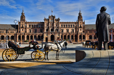 Naklejka premium Spanish Square in Sevilla, Spain