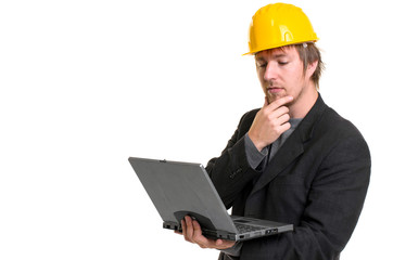 Young business man in studio