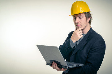 Young man in business suit