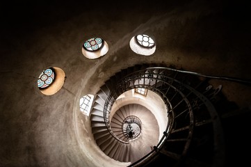 Round stairs in a church