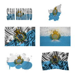 San Marino flag collage