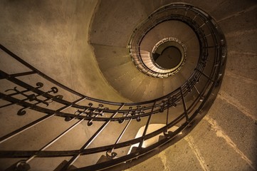 Round stairs in a church