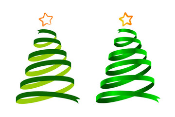 Christmas ribbon trees - 48017901