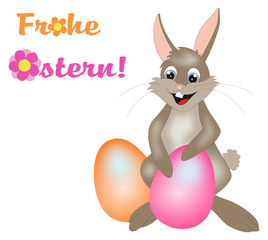Hase wünscht frohe Ostern