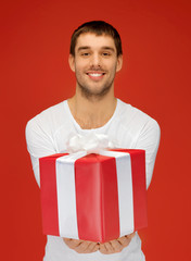 handsome man with a gift
