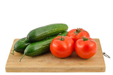 Fresh vegetables on a cutting board
