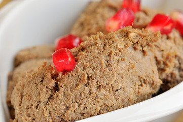 Turkey pate with pomegranate