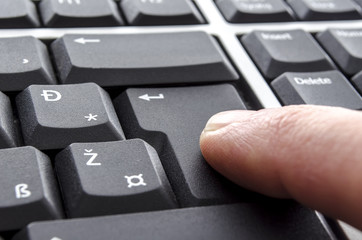 Pushing enter button