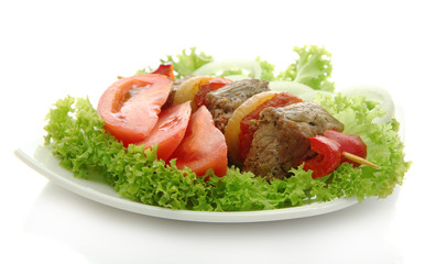 tasty grilled meat and vegetables