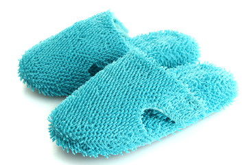 bright slippers, isolated on white