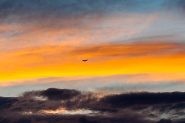 Dramatic sky with clouds