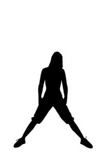 Silhouette of a dancer woman