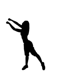 Silhouette of a dancer woman