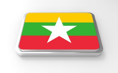 Myanmar flag 3D