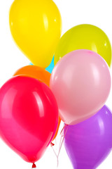 colorful balloons close-up