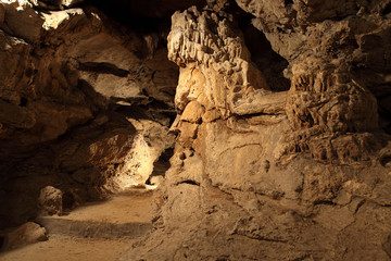 In a cave