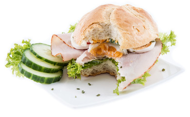 Chicken Sandwich isolated on white