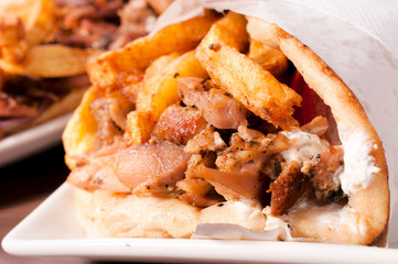 Close up to gyros