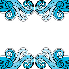 abstract blue leaflet design