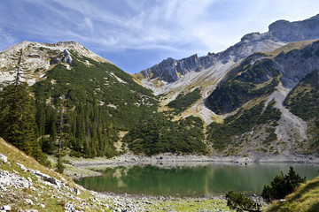 Soiernsee lake in Alps