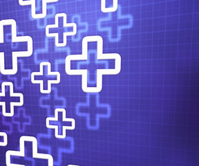 Obraz premium Medical Cross Violet Background