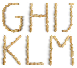 Obraz premium Letters Made of Peanuts
