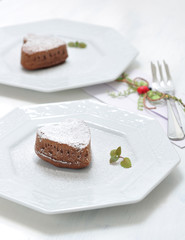 Dessert in the shape of a heart Valentine's Day