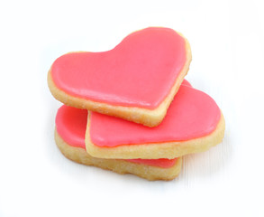 Valentine cookies in the shape of heart